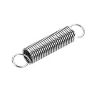 sourcing map 1.2x10x50mm Extended Tension Spring, 304 Stainless Steel Extension Spring Steel Dual Hook Compression Springs for Machinery Construction Industrial, Home Repairs, Silver