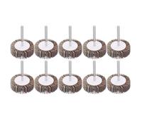 sourcing map 1.3 Inch Flap Wheels Shank Mounted Sanding Disc Abrasive Wheel 80 Grits 10 Pcs