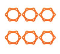 sourcing map 1.34" Hexagonal Rubber Microphones Rolling Protection Ring for KTV Mic Device Shake-proof Design Protects Against Falling and Slipping, Orange