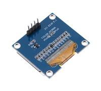sourcing map 1.3inch OLED LCD Screen Module with 4 Pins 128x64 Resolution Display I2C IIC Communication Display,Blue Display Color