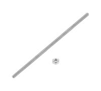 sourcing map 1/4"-20 Fully All Threaded Rod, 1 Pcs 304 Stainless Steel Long Threaded Screw 7.9" Length Right Hand Threads for Furniture Mounting Assembly Fastening