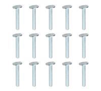 sourcing map 1/4"-20 t Track Bolts 1-3/4 Inch Length, 15 Pcs Drop-in Sliding t Slot Bolts Accessories for Woodworking Jigs and Fixtures, Silver