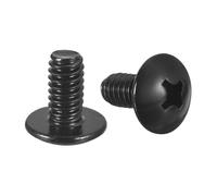 sourcing map 1/4-20 x 1/2" Truss Head Phillips Machine Screws, Full Thread, Phillips Drive, 304 Stainless Steel 18-8, Black Oxide Finish, Quantity 10