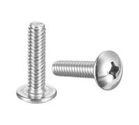 sourcing map 1/4-20 x 1" Truss Head Phillips Machine Screws, Full Thread, Phillips Drive, 304 Stainless Steel 18-8, Bright Finish, Quantity 10