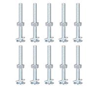 sourcing map 1/4-20 x 2-1/2" Square Neck Carriage Bolts with Nuts & Washers, Carbon Steel Coach Bolt Screws 10 Set