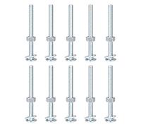 sourcing map 1/4-20 x 3" Square Neck Carriage Bolts with Nuts & Washers, Carbon Steel Coach Bolt Screws 10 Set