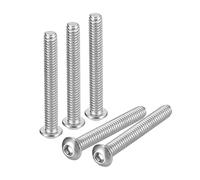 sourcing map 1/4-20x2" Button Head Socket Cap Screws, 20pcs 304 Stainless Steel Fasteners Hex Bolts Screws, Full Thread Hex Drive Screws
