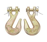 sourcing map 1/4" Clevis Grab Hook, G70 Carbon Steel Transport Safety Chain Hooks, 2Pcs Clevis Grab Hooks for Rigging Deck Receiver Hitches Trailer Wiring