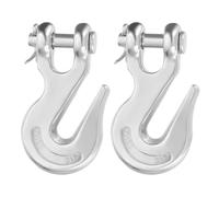 sourcing map 1/4" Clevis Grab Hooks, 2Pcs 316 Stainless Steel Chain Hook, 1653lbs Capacity Heavy Duty Safety Chain Hooks for Trailer Truck Transport