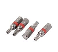 sourcing map 1/4" Hex Shank Magnetic T20 Torx Security Screwdriver Bit Gray 4pcs