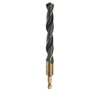sourcing map 1/4" Hex Shank Twist Drill Bits 13mm Gold Titanium & Black Nitride Coated 4341 High Speed Steel Quick Change Hex Drilling Bit Jobber Drill Bits for Wood Plastic Metal