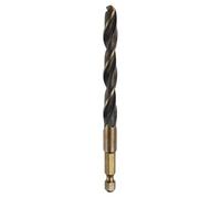 sourcing map 1/4" Hex Shank Twist Drill Bits 8.5mm Gold Titanium & Black Nitride Coated 4341 High Speed Steel Quick Change Hex Drilling Bit Jobber Drill Bits for Wood Plastic Metal
