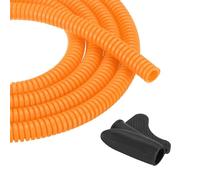 sourcing map 1/4 Inch 10ft Split Wire Loom Tubing, Flexible Cord Protectors with Installation Tool Cable Management Sleeve Conduits Cover for Office Home Electrical Automotive Wires, Orange