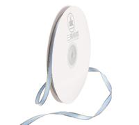 sourcing map 1/4 Inch 50 Yards Blue Satin Ribbon with Gold Edge, Double Faced Polyester Solid Ribbon for Gift Crafted Wreath Wrapping Wedding Decoration Bouquet Accessories