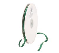 sourcing map 1/4 Inch 50 Yards Green Satin Ribbon with Gold Edge, Double Faced Polyester Solid Ribbon for Gift Crafted Wreath Wrapping Wedding Decoration Bouquet Accessories