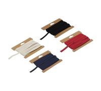 sourcing map 1/4 Inch Double Fold Bias Tape Cotton Continuous Bulk Bias Tape for Sewing,Seaming Quilting Hemming Binding Crafts (Black,Warm White,Navy Blue,Deep Red 6 Yards)