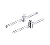 sourcing map 1/4-Inch Drive Drive Sliding T-Handle Socket Wrench Chrome Finish Cr-V Steel 2 Pcs