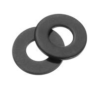 sourcing map 1/4-Inch Flat Washer, Alloy Steel Black Oxide Finish Pack of 70