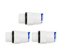 sourcing map 1/4 Inch Male -1/4 Inch Tube OD Quick Connect Water Purifiers Tube Fittings Push in to Connector Filter Tubing Hose Pipe Joint for RO Reverse Osmosis System 3pcs