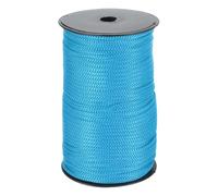 sourcing map 1/4 Inch Polypropylene Rope Braided Ropes, 328ft Nylon Rope Hollow Utility Cord for Clothesline, Camping, Hiking, Outdoor, Lake Blue