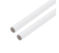sourcing map 1/4 Inch PVC Rigid Tube Round Pipe Tubing Hardware Tubing 4mm ID 6mm OD 9" Length White High Impact for Water Pipe, Crafts, Cable Sleeve 2pcs