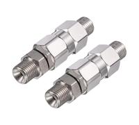 sourcing map 1/4 Inch Sprayer Joint, 360 Degrees Rotate Stainless Steel Swivel Joint for Airless Sprayers Paint Spray Gun Hose,2 PCS