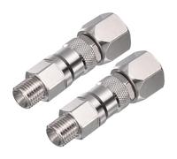 sourcing map 1/4 Inch Sprayer Joint, 360 Degrees Rotate Swivel Joint Stainless Steel for Paint Spray Gun Hose Airless Sprayers,2 PCS