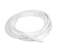 sourcing map 1/4 Inch x 25 Ft Split Wire Loom Tubing, Guard Convoluted Flex, Protective Split Cable Conduit, Flexible Wire Protector Tubing, Electrical Cord Cover,White