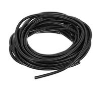 sourcing map 1/4 Inch x 50 Ft Split Wire Loom Tubing, Guard Convoluted Flex, Protective Split Cable Conduit, Flexible Wire Protector Tubing, Electrical Cord Cover,Black