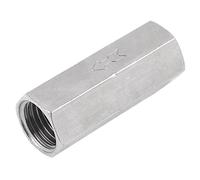 sourcing map 1/4" PT Thread Air Gas Water Metal Straight Non-return Check Valve