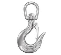 sourcing map 1/4" Slip Hook, 316 Stainless Steel Swivel Lifting Hook 771 lbs Capacity Rotatable Chain Clevis Hooks Safety Chain Hooks for Crane, Fishing Boat, Port Transportation