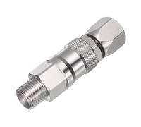sourcing map 1/4" Sprayer Joint, 360 Degrees Rotate Stainless Steel Swivel Joint for Paint Spray Gun Hose Airless Sprayers,1 PCS