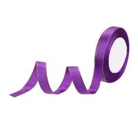 sourcing map 1.5cm 23m Wide Satin Ribbon with Gold Edges Border Grosgrain Fabric Ribbon for Gift Wrapping Wedding Bouquet, Purple