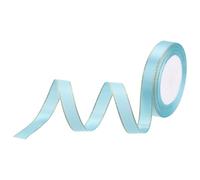 sourcing map 1.5cm 23m Wide Satin Ribbon with Gold Edges Border Grosgrain Fabric Ribbon for Gift Wrapping Wedding Bouquet, Sky Blue