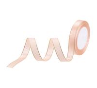 sourcing map 1.5cm 23m Wide Satin Ribbon with Gold Edges Border Grosgrain Fabric Ribbon for Gift Wrapping Wedding Bouquet, Champagne Pink