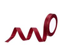 sourcing map 1.5cm 23m Wide Satin Ribbon with Gold Edges Border Grosgrain Fabric Ribbon for Gift Wrapping Wedding Bouquet, Burgundy Red