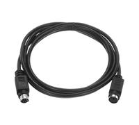 sourcing map 1.5m PS/2 Mouse and Keyboard Extension Cable - 28 AWG 6 Pin UL2464 Copper Wires Male to Female Extension Cable for PS/2 Round Mouse Keyboard, Black