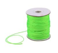 sourcing map 1.5mm Nylon String Cord 150 Yards Nylon Satin String Bracelet String Chinese Knotting Cord Beading Thread for Jewelry Making Braided Necklaces Macrame Trim Craft Fluorescent Green