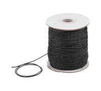 sourcing map 1.5mm Nylon String Cord 150 Yards Nylon Satin String Bracelet String Chinese Knotting Cord Beading Thread for Jewelry Making Braided Necklaces Macrame Trim Craft Black