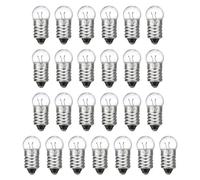 sourcing map 1.5V/0.3A E10 Mini Light Bulbs, 25Pcs Miniature Screw Bulbs Flashlight Bulbs for Scientific Experiment Lighting DIY Accessories, Warm Yellow Light