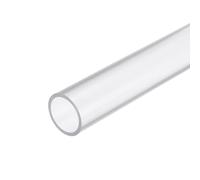 sourcing map 1.6 Inch Clear PVC Rigid Tube Round Pipe 33mm ID 40mm OD 14" High Impact for Water Pipe, Aquarium, Fish Tank, Greenhouse Garden, Clear