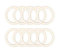 sourcing map 1.6 Inch Unfinished Wood Rings Natural Wooden Ring Circle Flat Round Shape Ornaments Wooden Slices for Frames, DIY Crafting Projects, Painting, Home Decor, 40Pcs