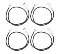 sourcing map 1.6FT RCA to Bare Wire Speaker Cable, 22AWG Replacement White RCA Female Plug to Open End Pigtail Audio Cable Connector Adapter for Amplifier, Home Audio Speakers, Pack of 4