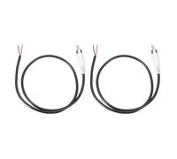 sourcing map 1.6FT RCA to Bare Wire Speaker Cable, 22AWG Replacement White RCA Male Plug to Open End Pigtail Audio Cable Connector Adapter for Amplifier, Home Audio Speakers, Pack of 2