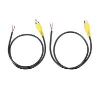 sourcing map 1.6FT RCA to Bare Wire Speaker Cable, 22AWG Replacement Yellow RCA Male Female Plug to Open End Pigtail Audio Cable Connector Adapter for Amplifier, Home Audio Speakers, Pack of 2