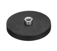 sourcing map 1.7" Dia Rubber Coated Magnets, 19LBS Anti-Scratch Flag Magnet Base with 1/4"-20UNC F Threaded Studs and Nut Magnets Holder for Camera Light Bar Mirror Tool