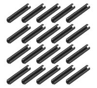 sourcing map 1.7mm x 10mm Dowel Pin Carbon Steel Split Spring Roll Shelf Support Pin Fasten Hardware Black 20 Pcs