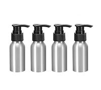 sourcing map 1.7oz/50ml Aluminium Spray Bottle with Black Fine Mist Sprayer,Empty Refillable Container Travel Bottle 4pcs
