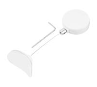 sourcing map 1.8 ft Retractable Cable Lock with Arc Patch Remote Control Security Lock with Adjustable Cord Tether Anti Theft for Laptop, TV, 200g, White