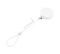 sourcing map 1.8 ft Retractable Cable Lock with Latch Remote Control Security Lock with Adjustable Cord Tether Anti Theft for Laptop, TV, 200g, White